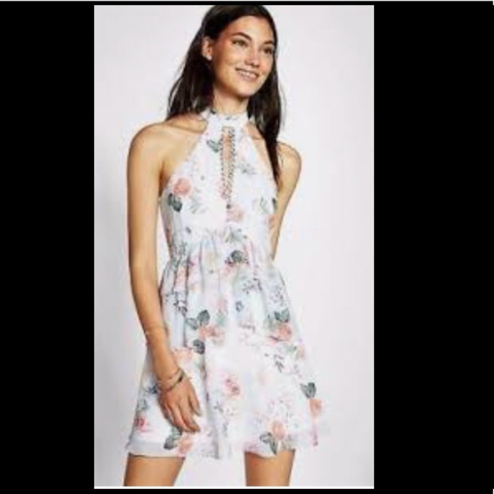 Express keyhole neck dress